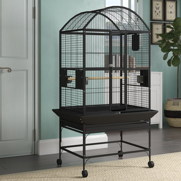 Archie & Oscar™ Cleveland 63'' Iron Dome Top Floor Bird Cage with